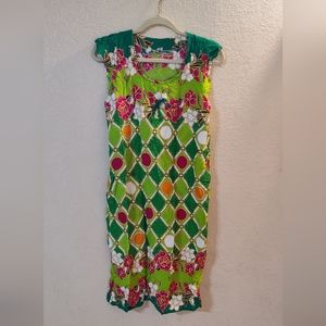 Green Philipino Floral Dress